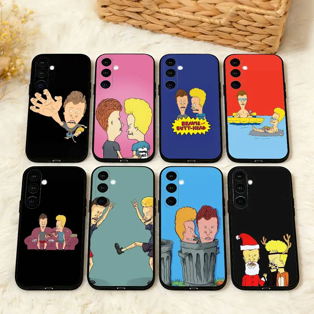 

Cartoon B-Beavis And Butt-Head Phone Case For Samsung A73,72,71,53,52,51,22,91,80, Soft Black Cover