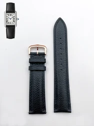 Genuine leather cowhide strap is soft and suitable for Cartier Tank/Solo Must Round Santos strap. Durable bracelet