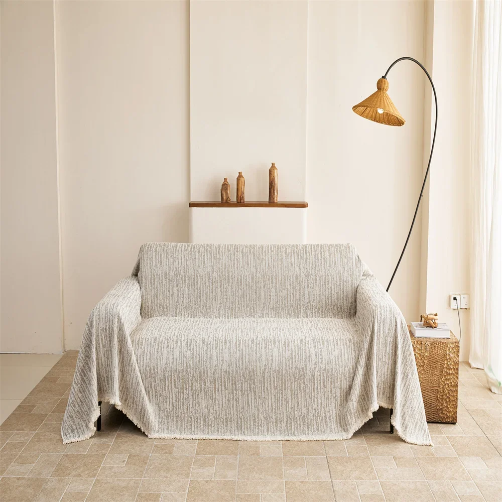 Retro French Style Light Luxury Universal Sofa Cover Non-Slip All-Season High-Quality Fabric Slipcover for Home Decor Anti-Cat