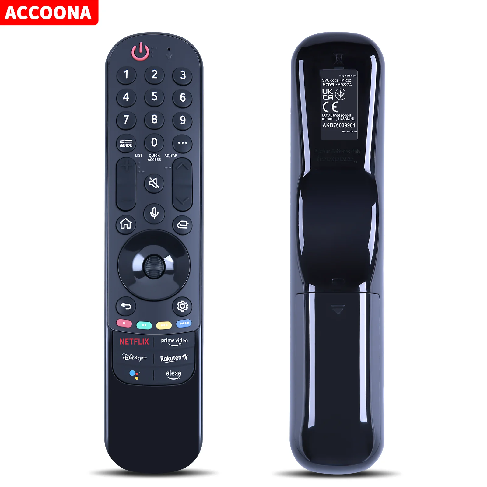 AKB76039901 MR22GA/MR22GN Replacement Remote For L.G Smart TV 2022, OLED QNED NanoCell UHD 4K 8K（No Pointer Voice Function ）