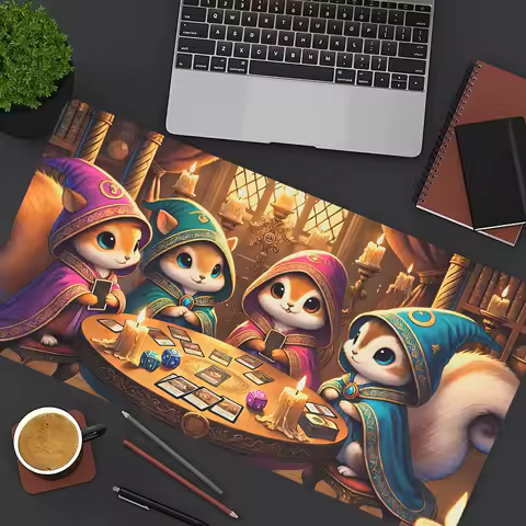 Cute Squirrel Design Mouse Pad Large Computer Office Game Table Mat XXL Rubber Anti-slip Gaming Keyboard Mousepad Long Desk Pads