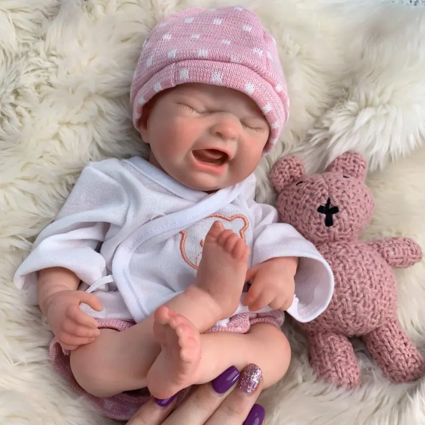 جديد 13 بوصة ماريا سيليكون طفلة يمكن أن تأخذ حمام الوليد دمية اليدوية عالية الجودة تولد من جديد دمية للأطفال الهدايا #3