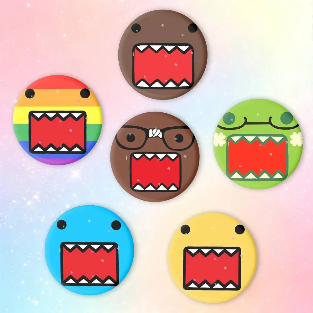 Cute D-domo kun Button Pins Backpack Clothing Decor Brooch Badge Jewelry Gifts for Kids