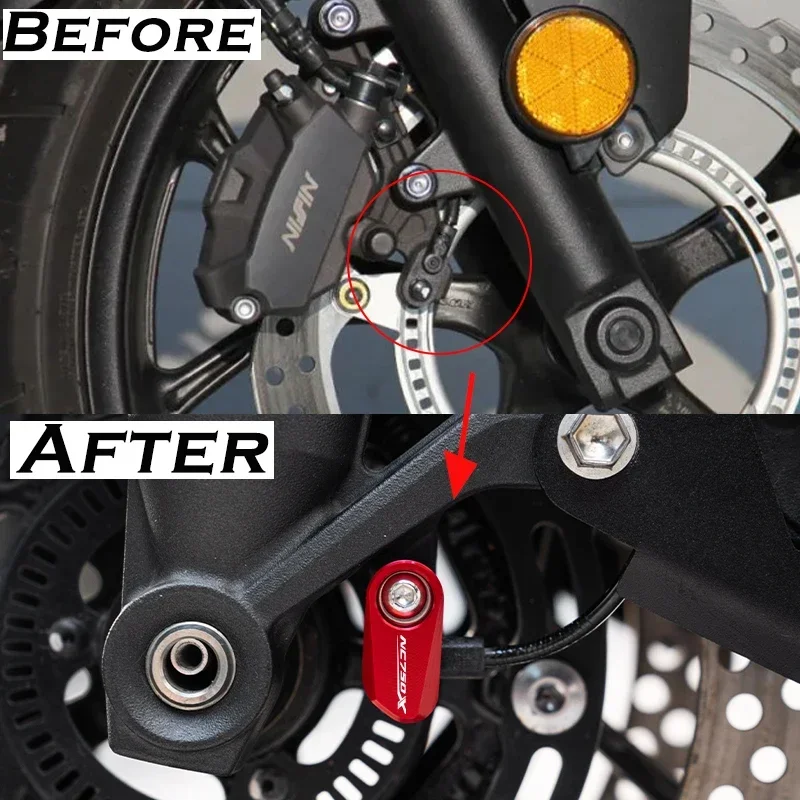 Motorcycle Accessories Front Rear Wheel ABS Sensor Protection Guard Cover For Honda NC750x NC 750x NC750 X 2017-2023 2024 2025