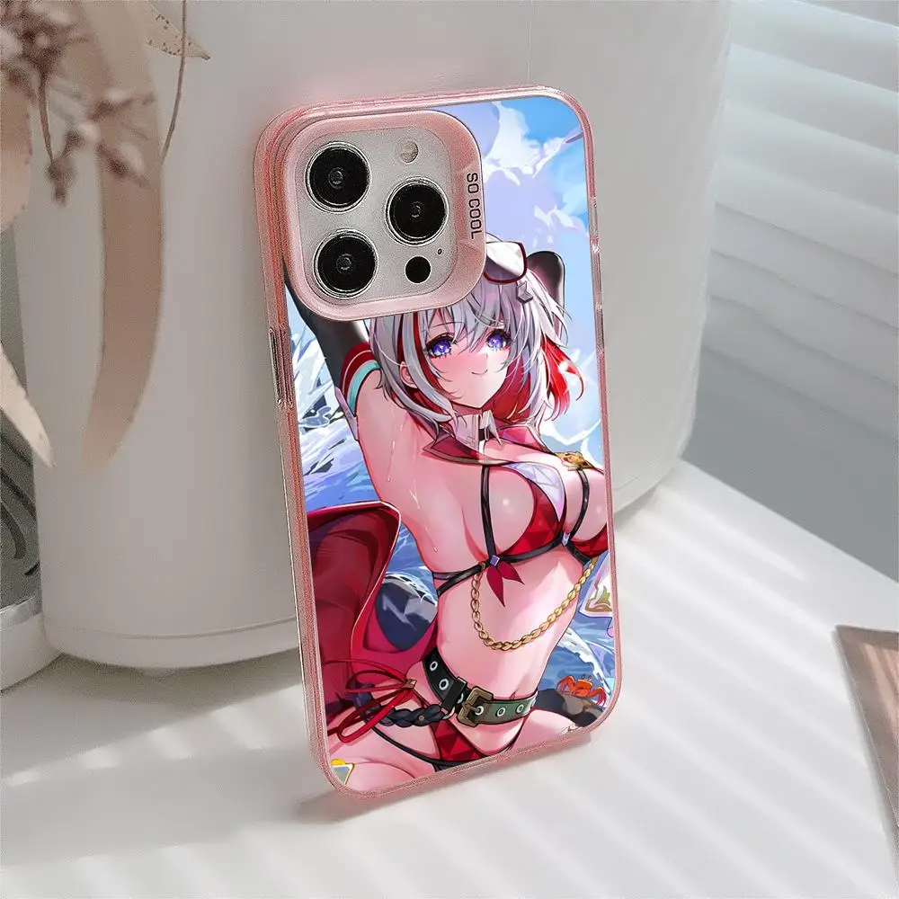 

HSR Topaz Pink Translucent Mobile Phone Case for iPhone 17 16 15 14 13 12 11 X XR XS Air Pro Max Plus Colorful Cover