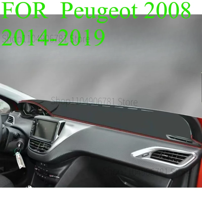 

Для Peugeot 2008 2014-2019 автомобильный коврик для приборной панели, коврик для приборной панели, козырек от солнца, чехол для приборной панели, аксессуары для ковров