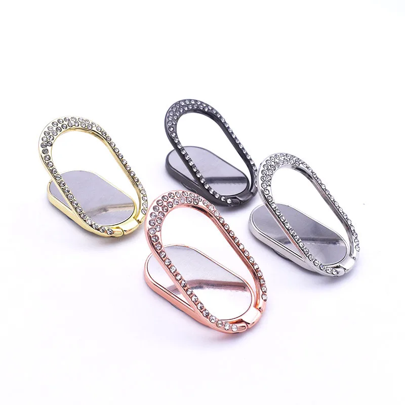 

Diamond Inlaid Sparkling Phone Ring Holder, Sparkling Phone Ring Grip Artificial Diamond Holder Rhinestone Phone Ring For iPhone