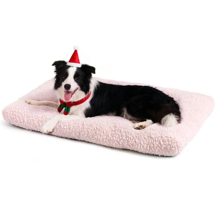 

Удобная лежанка для собак, плюшевый коврик для сна в клетке, моющийся матрас для домашних животных, противоскользящий коврик для клетки, мягкая подстилка для будки для крупных и средних собак