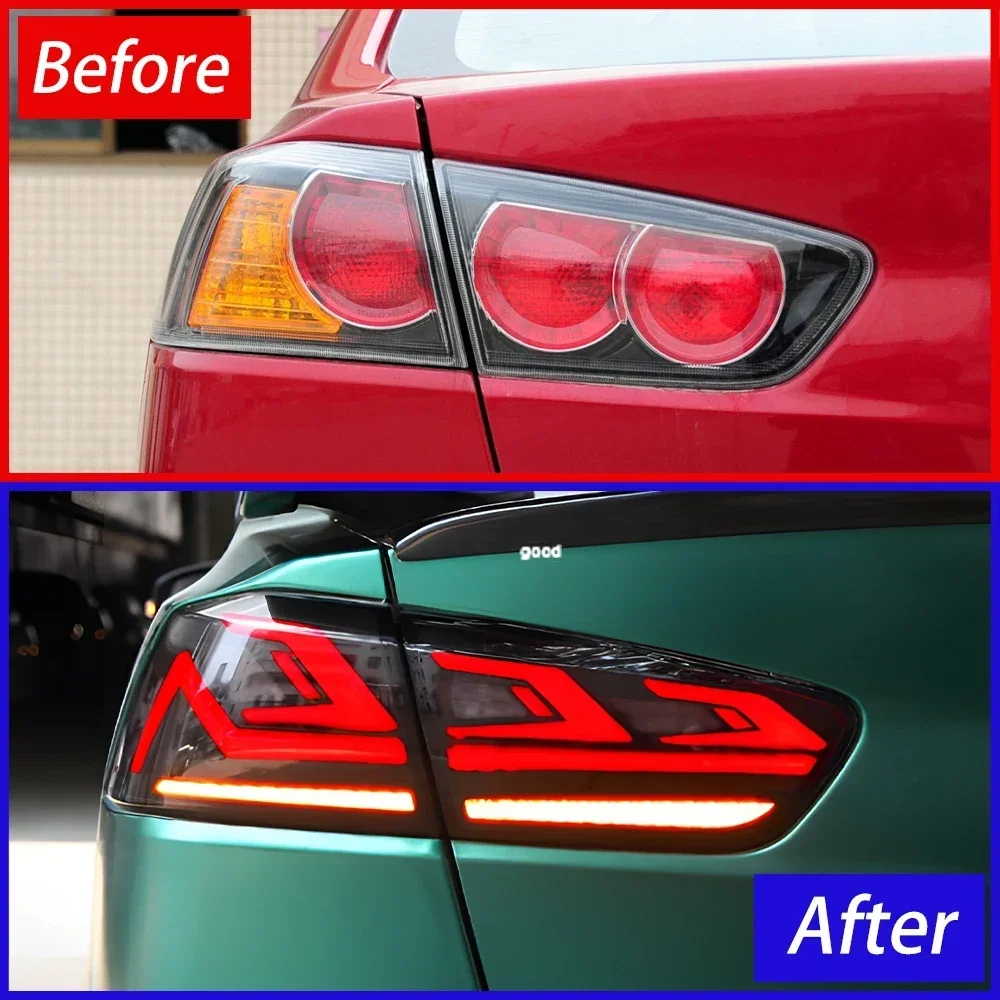 For Mitsubishi Lancer 2008-2017 Auto Rear Back Lamps Assembly Upgrade LED Dynamic Blink Turn Car Tail lights Accessories - view 4