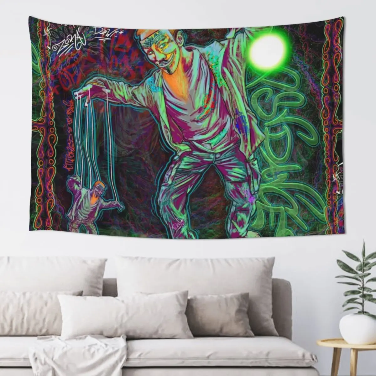 

Psy-trance-puppeteer Tapestry Decoration Pictures Room Wall Aesthetic Room Decoration Tapestry