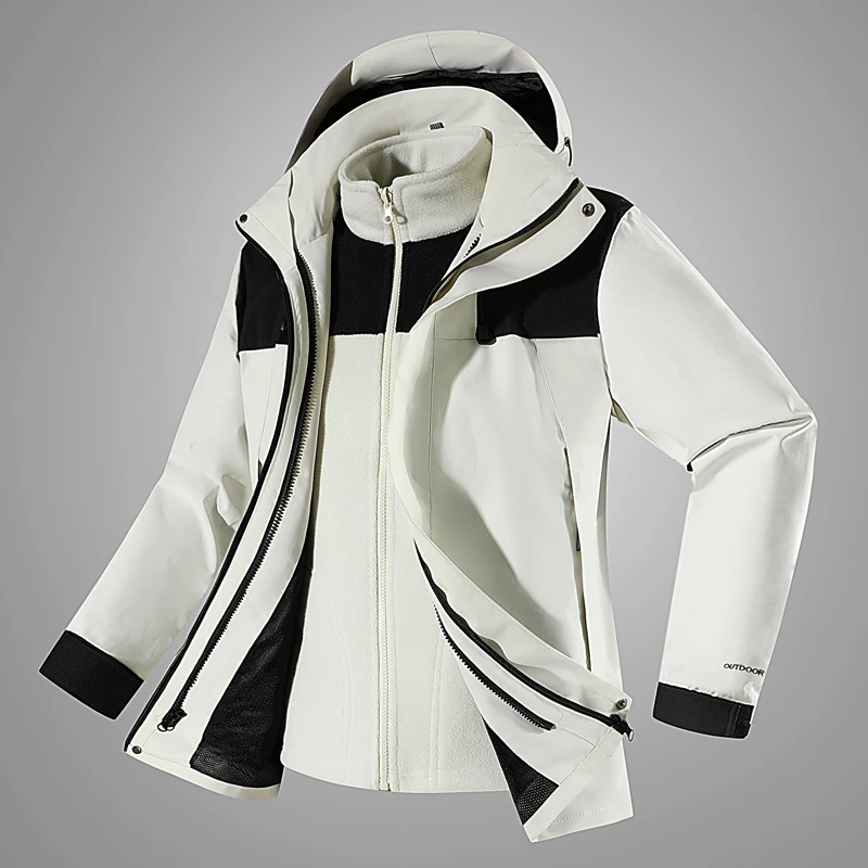 

Парные парки, новинка 3 в 1, модное альпинистское пальто с цветными блоками, походная куртка, зимняя уличная водонепроницаемая и морозостойкая куртка