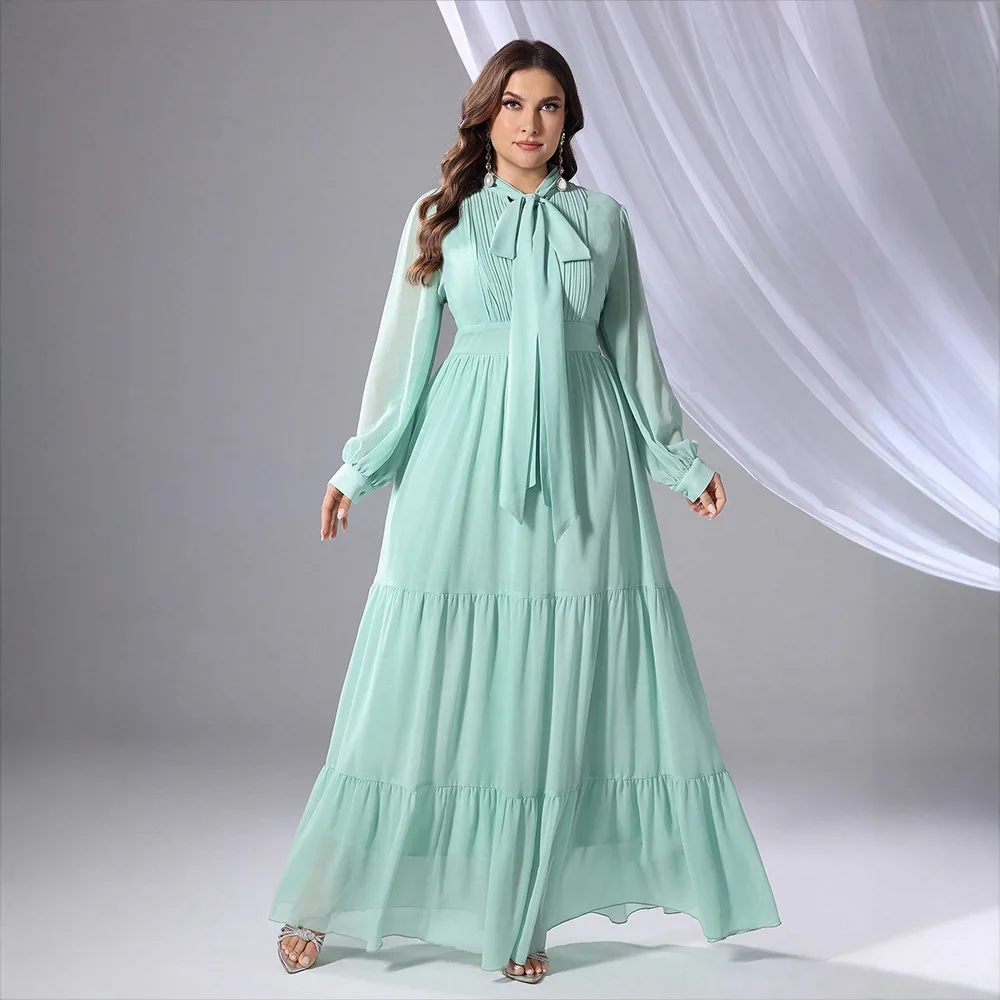 

Мусульманское женское зеленое платье макси Дубай Абая Турция арабский халат Ид Джеллаба плюс размер исламская одежда кафтан марокканская женская абайя