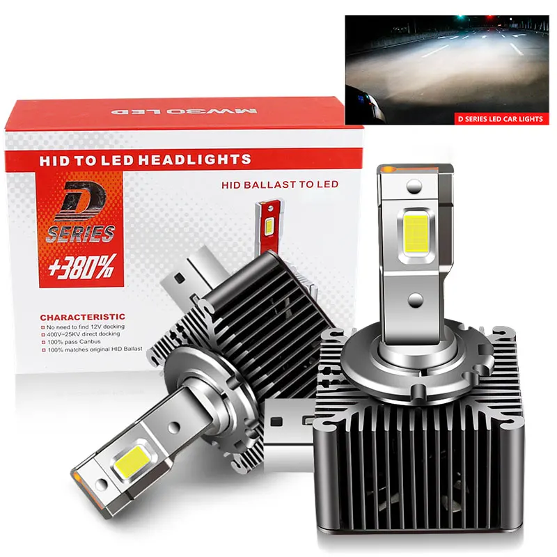 

D3S D1S LED Headlights D2S D4S D5S D8S D1R D2R D3R Turbo LED 30000LM CSP Chip 6000K White Brighter 110W Canbus