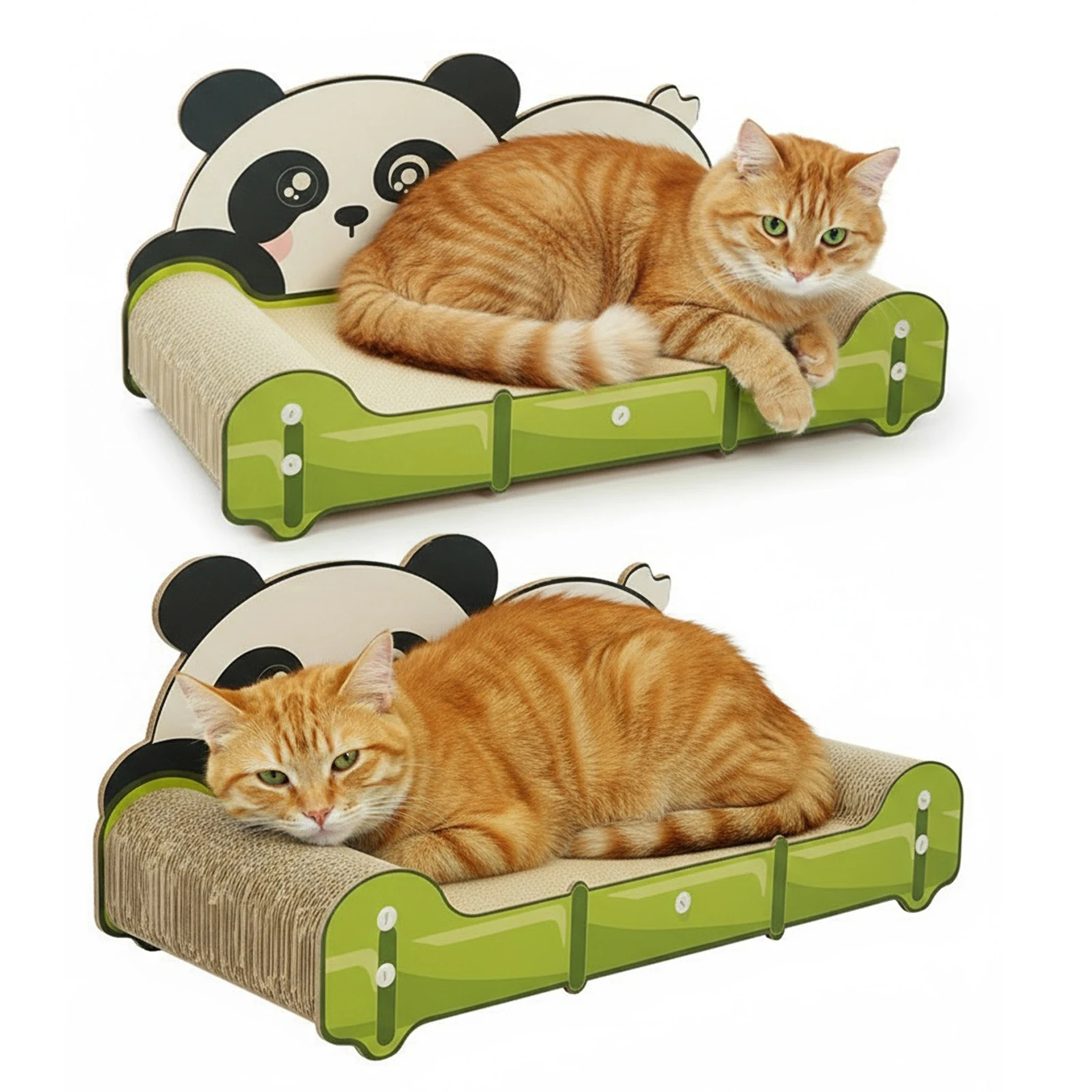 

Картонная когтеточка-лежанка для кошек Bear Cat: долговечная, большая, для защиты мебели в помещении