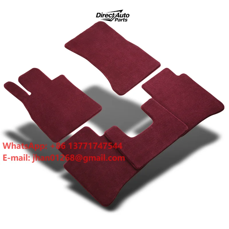 Custom Classical Red Coffee Color Right Hand Left Drive Wool Car Floor Mats for nissan X-trail T30/venza/au di A6 C7