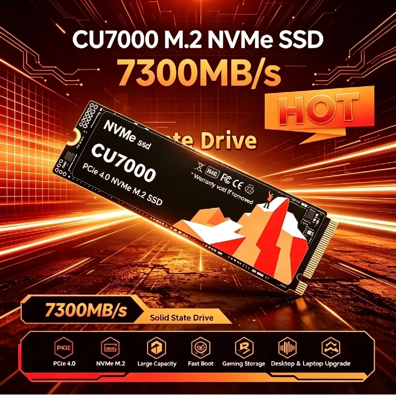 CU7000 M.2 2280 NVMe Internal Solid State Drive 1TB 2TB  Up to 7300M/S High Speed SSD Hard Disk PCIe 4.0 for Laptop Desktop