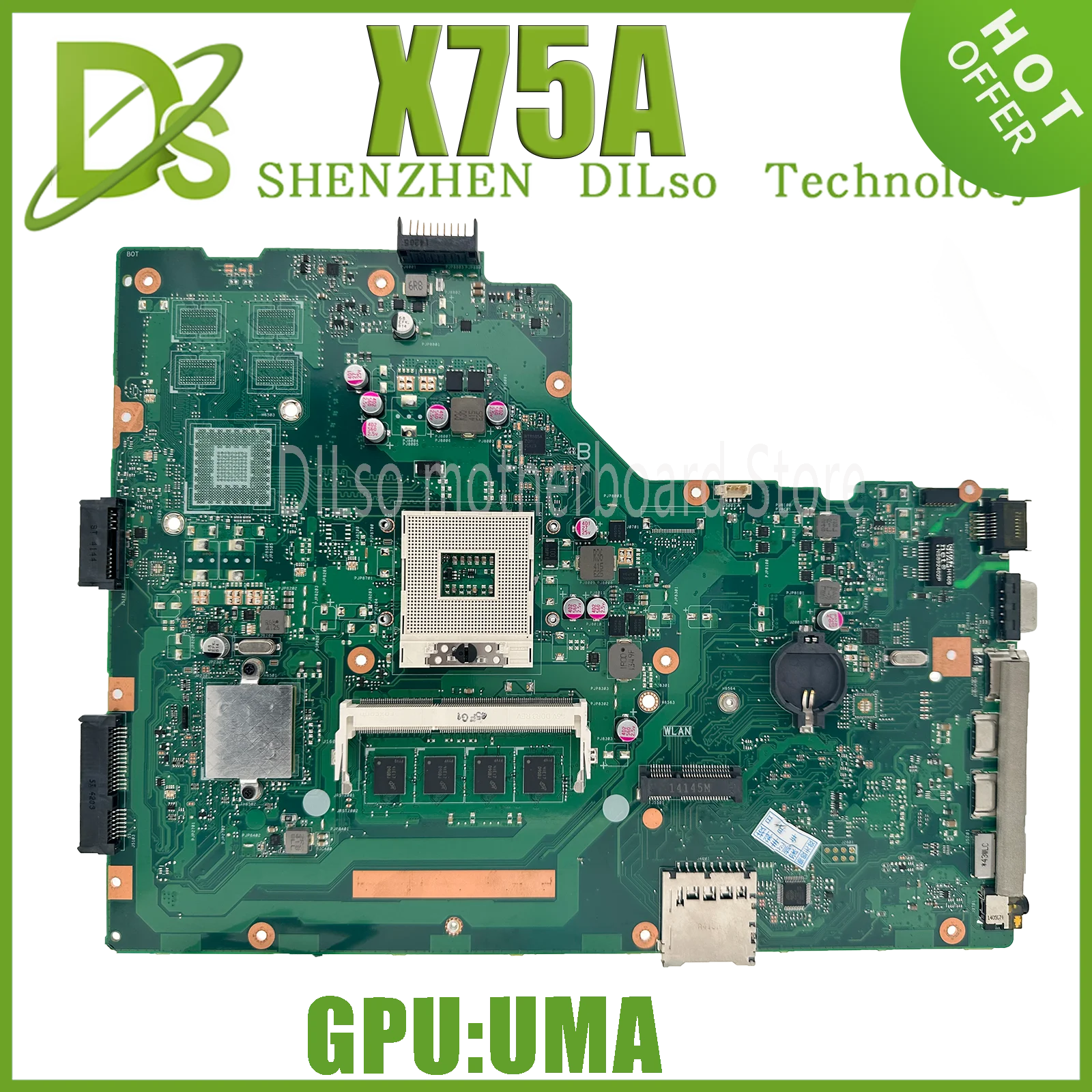 KEFU X75VB Notebook Mainboard For ASUS X75V X75VC X75VB X75 Laptop Motherboard 4GB-RAM GT610M/GT720M Support i3 i5 100% test ok