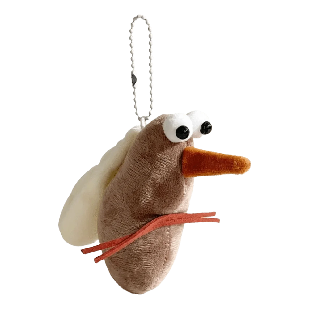 Mosquito Plush Insect Pendant Cockroach Hanging Ornaments Insect Series Keychain Decoration Fly Stuffed Animal Pendant Party
