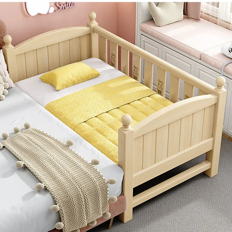 Near Sleeping Kids Bed Single Safety Play Floor Children Beds Toddler Wood Letto Per Bambini Kids Bed Decoration Accessories