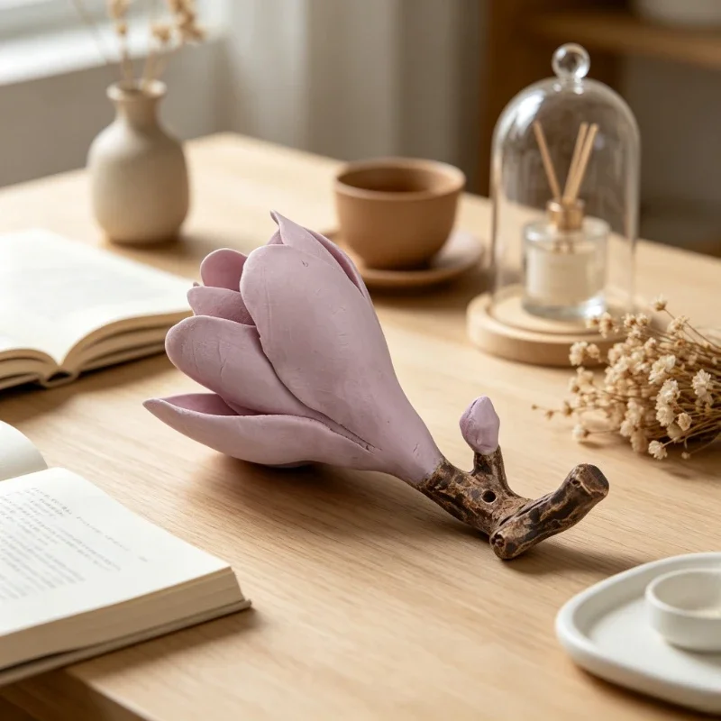 Orchid Shaped Minimalist Desktop Incense Burner Decoration Suitable for Home Indoor Fragrance Decoration Products