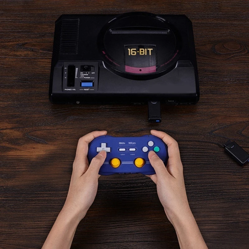 8Bitdo Wireless Blue tooth Receiver for Mega-Drive & Genesis- Controllers Play Classic Games- on Modern Consoles Durable