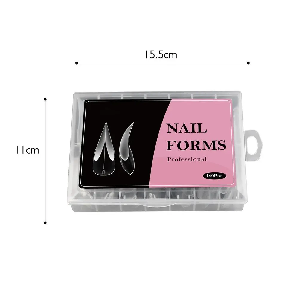 140 Stück modischer, gebogener Stiletto-Nagel aus Acryl, 3D-Adlerklaue, Hawk-Form, Nagelformen, wiederverwendbar, vollständige Abdeckung, künstliche Nägel für Halloween