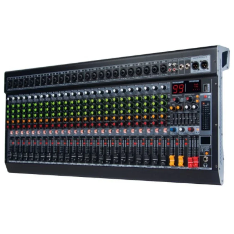 Professional 99 DSP + USB + Bluetooth + MP3 Professional Mixer 4/6/8/12/16/24 Channel Sound Processor Device Stereo Club Stage