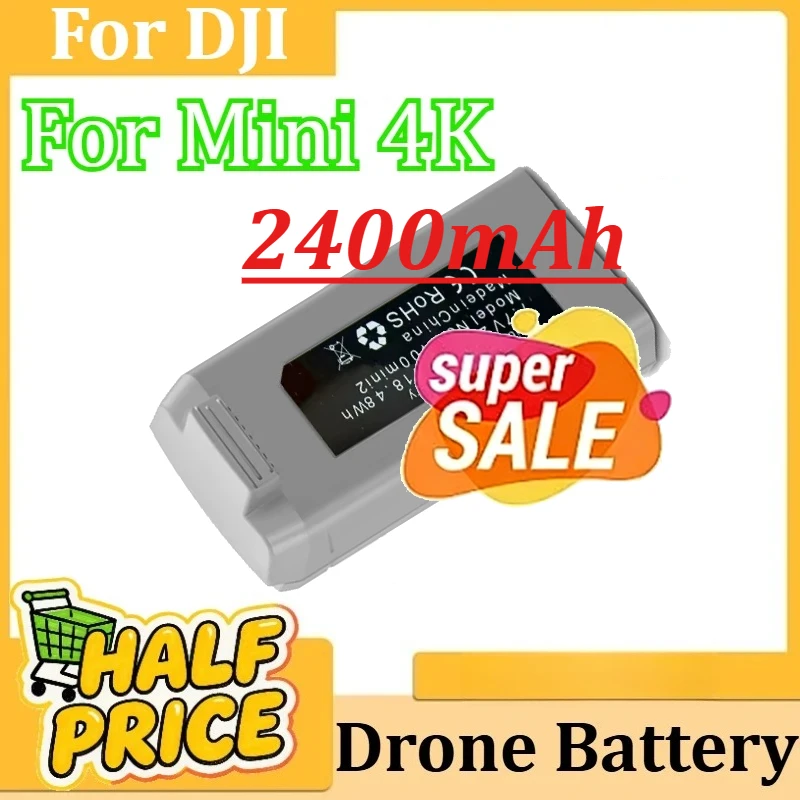 

New for DJI Mini 4K Battery Capacity Compatible with Mini 4K/SE/2SE Series Drone Replace Battery Accessories Brand 2400mAh