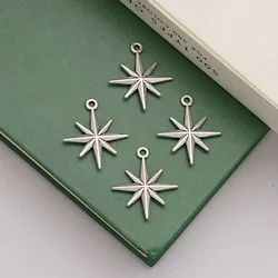 30pcs/lot--20x23mm Antique Silver Plated Morning Star Charms Pendant For Jewelry Making Supplies Diy Earring Bracelet Costume