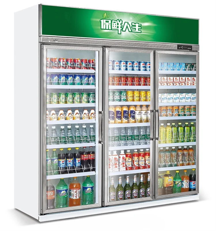 Snowland Glass Door Display Refrigerator Display Fridge For Soft Drink