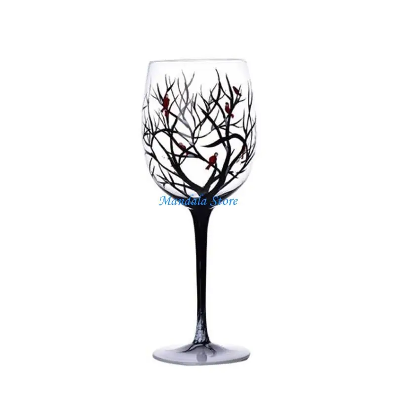 

U2JC Four Seasons Tree Wine Wine Glass High Legtced Cup Cup Glassware для друга для семьи
