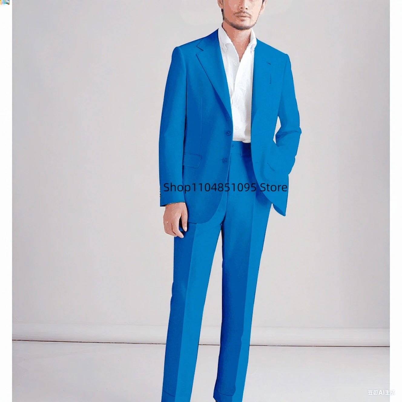 

Элегантные мужские костюмы приталенного кроя для свадьбы и торжеств: смокинг для жениха и свидетелей, однобортный пиджак с лацканами и брюки, комплект из 2 предметов