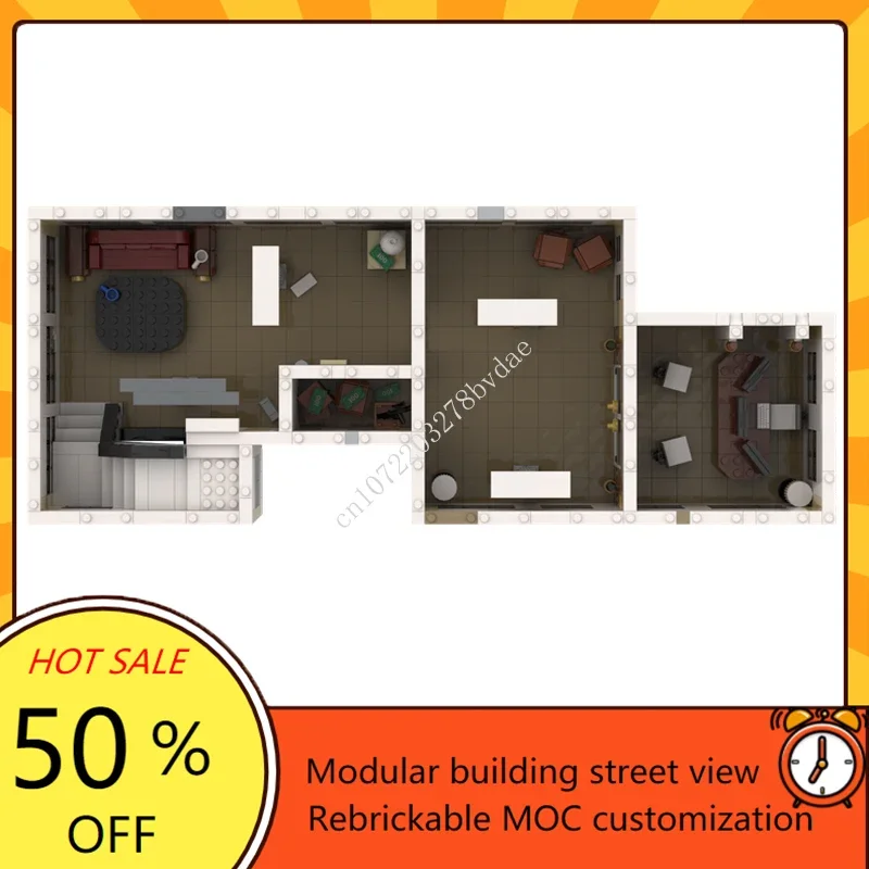 7184PCS Construction Site Modular MOC-910008 Creative street view Model Building Blocks Architecture Assembly Model Toys Gift