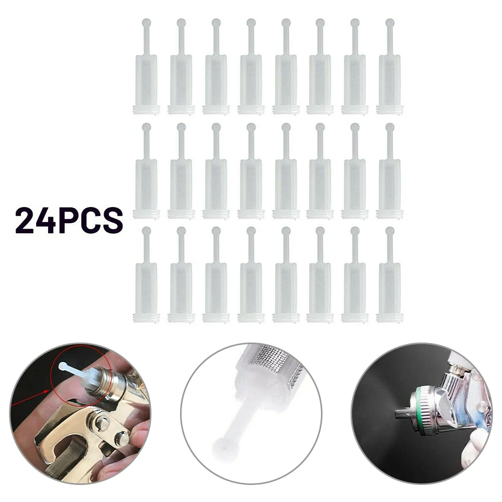 Gravity Feed Spray Pot Filter Feed 24pcs Accessories Disposable Filters Gravity Replacement Strainers Gravity Feed