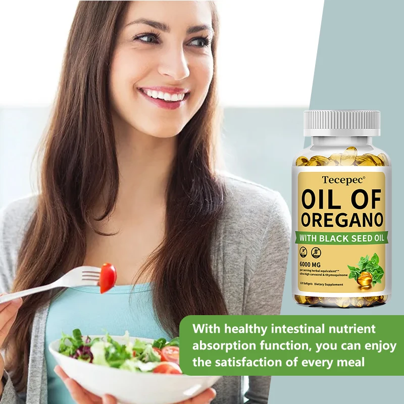 Oil of Oregano with Black Seed Oil, 30/60/120 Capsules– 20:1 Extract - Antioxidant Immune Health Support, Non-GMO Supplement - Image 6