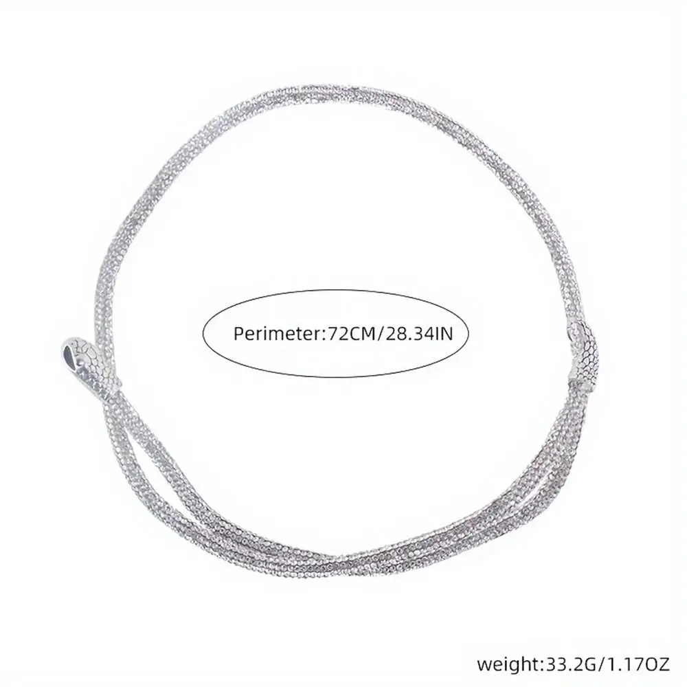 جديد سبيكة انحناء الأفعى قلادة الملتوية الفضة اللون مرنة المختنق مجوهرات اكسسوارات سوار فاسق