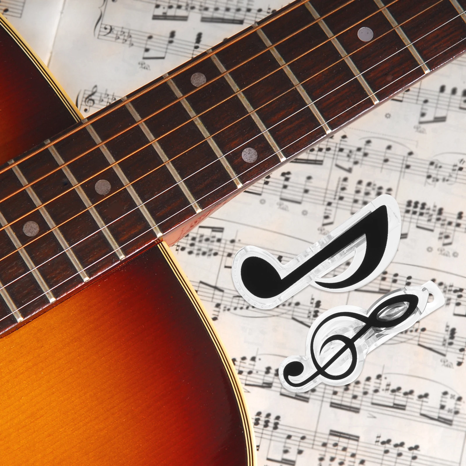 

20pcs Music Sheet Page Holder Paper Clips Bookmarks ABS Note Marker Lightweight Strong Plastic Sheet Music Clips Book