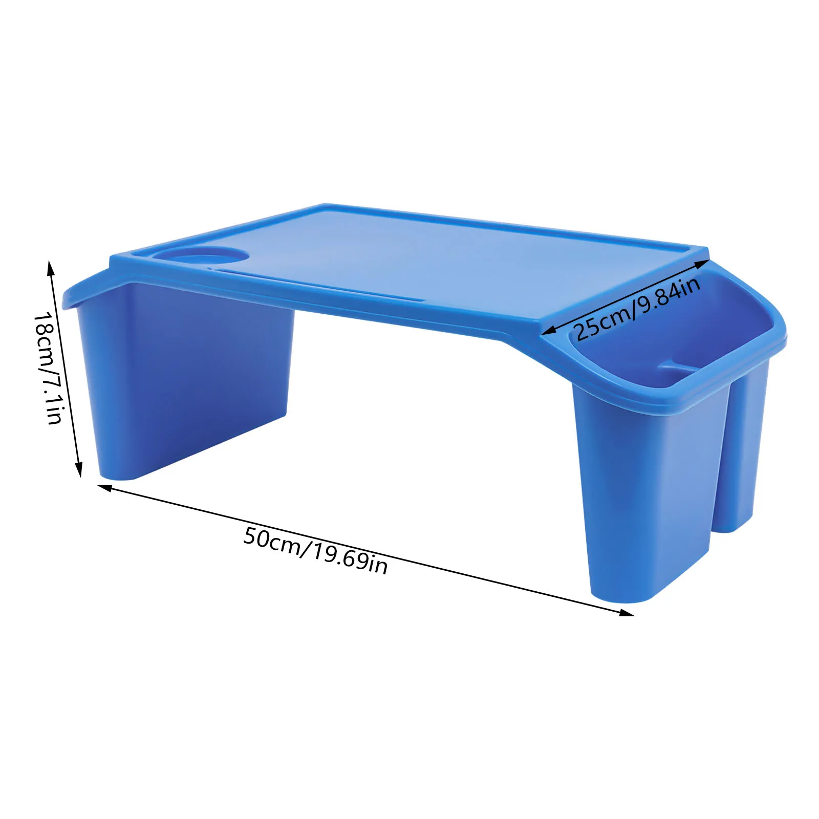 6Pcs Blue Multifunctional Movable Dining Table Children's Laptop Table with Side Storage Used in Kindergartens and Families