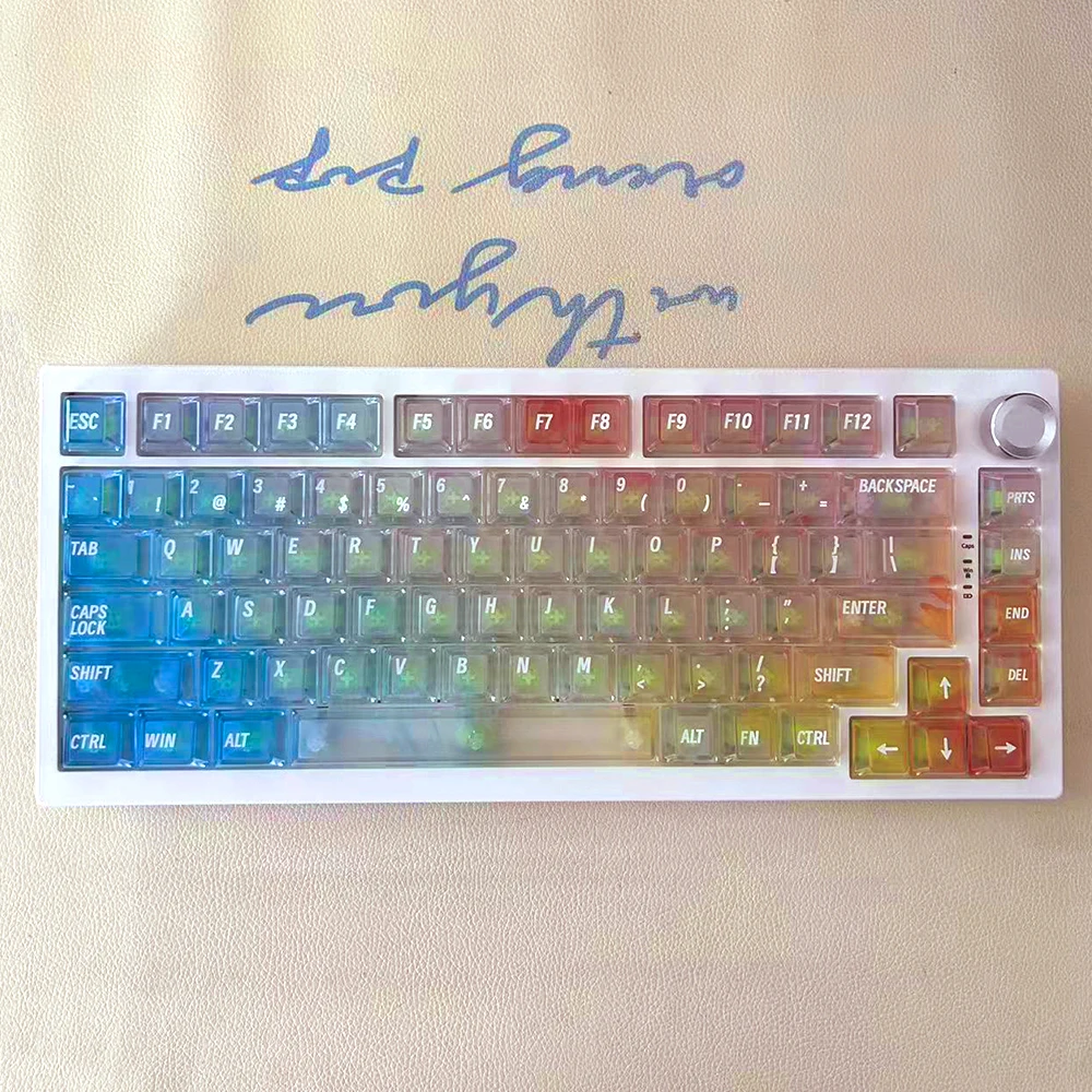 

Колпачок для клавиш Starburst, прозрачный, индивидуальный, для ПК, цвет, светлый градиент, сделай сам, по индивидуальному заказу, для 68 клавиш, 87 клавиш, 108 клавиш, Keyborad