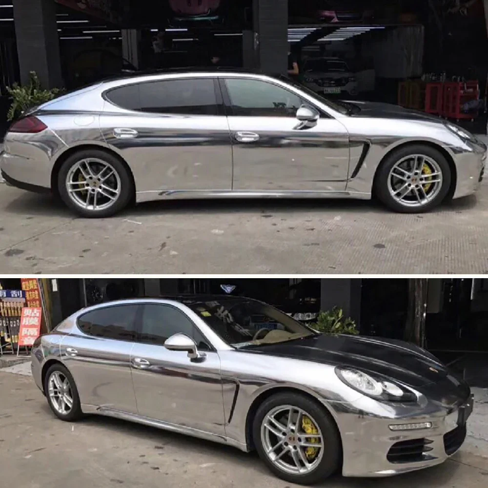 152*30/40/50 سنتيمتر 50*200 سنتيمتر كروم لامعة مرآة الفينيل التفاف الفيلم للسيارات الكمبيوتر المحمول دراجة نارية غطاء دراجة اكسسوارات السيارات #5