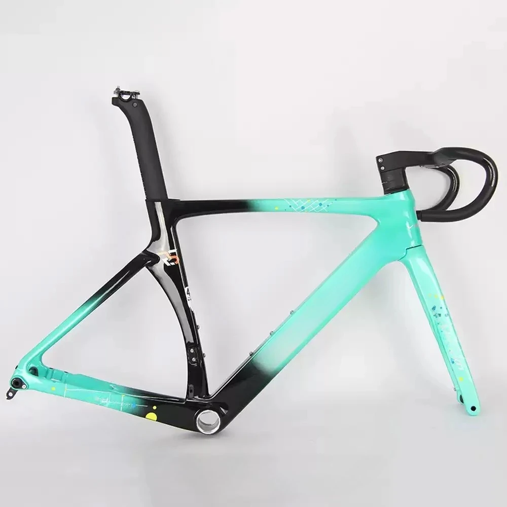 2026-Customizable Carbon Fiber Bicycle Frame with Concealed Internal Wiring & Disc Brake for Road Riding & BMX Factory Price