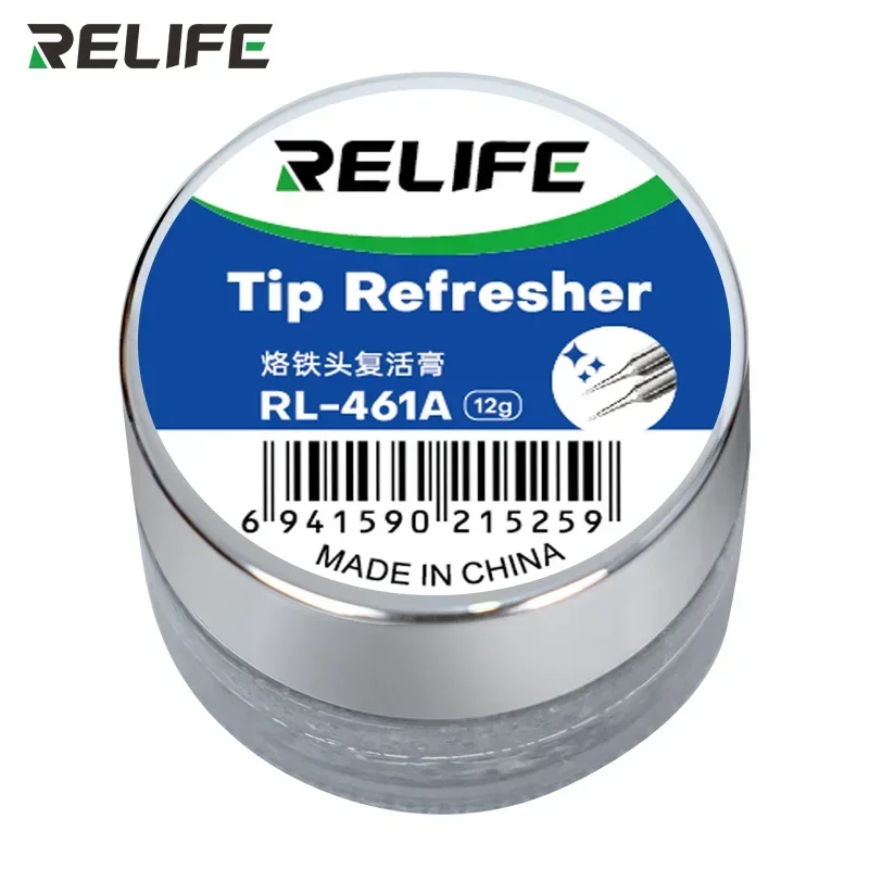 

RELIFE Soldering Tip Refreshing Repair Paste for Soldering Iron Tip Oxidation Removing Layers Black Residues From Solder Tip