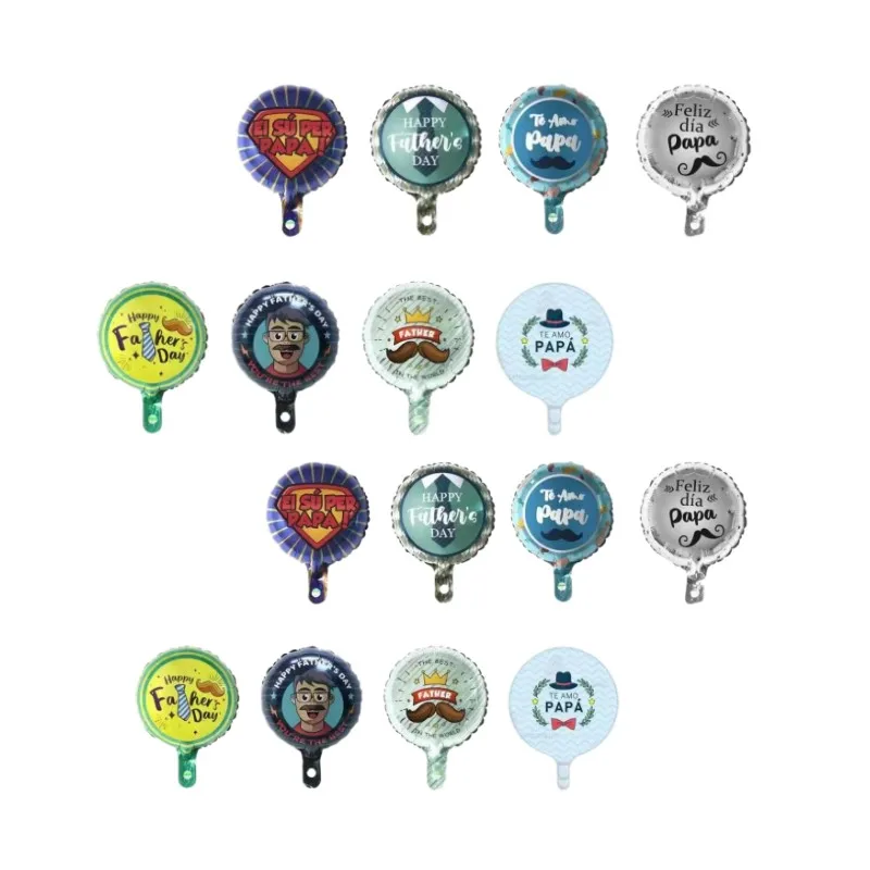 20pcs/lot Spanish Father's Day Air Balloons 10inch Feliz Super Papa Dia Foil Globos For Father Birthday Party Decorations