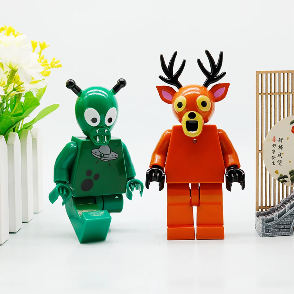 6 Pçs/set 99 Noites na Floresta Figura Tem Ornamento Leve Jogo de Desenho Animado Acessórios de Mesa O Cervo A Coruja Estátuas Decorações