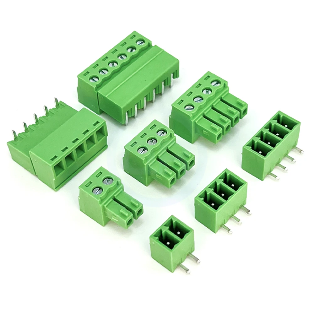(50 Sets) 2EDG 3.81mm Pitch 2EDGK + 2EDGV / 2EDGR PCB Screw Connector Terminal Block 15EDG 3.81 Sealed Socket 15EDGK + V / R