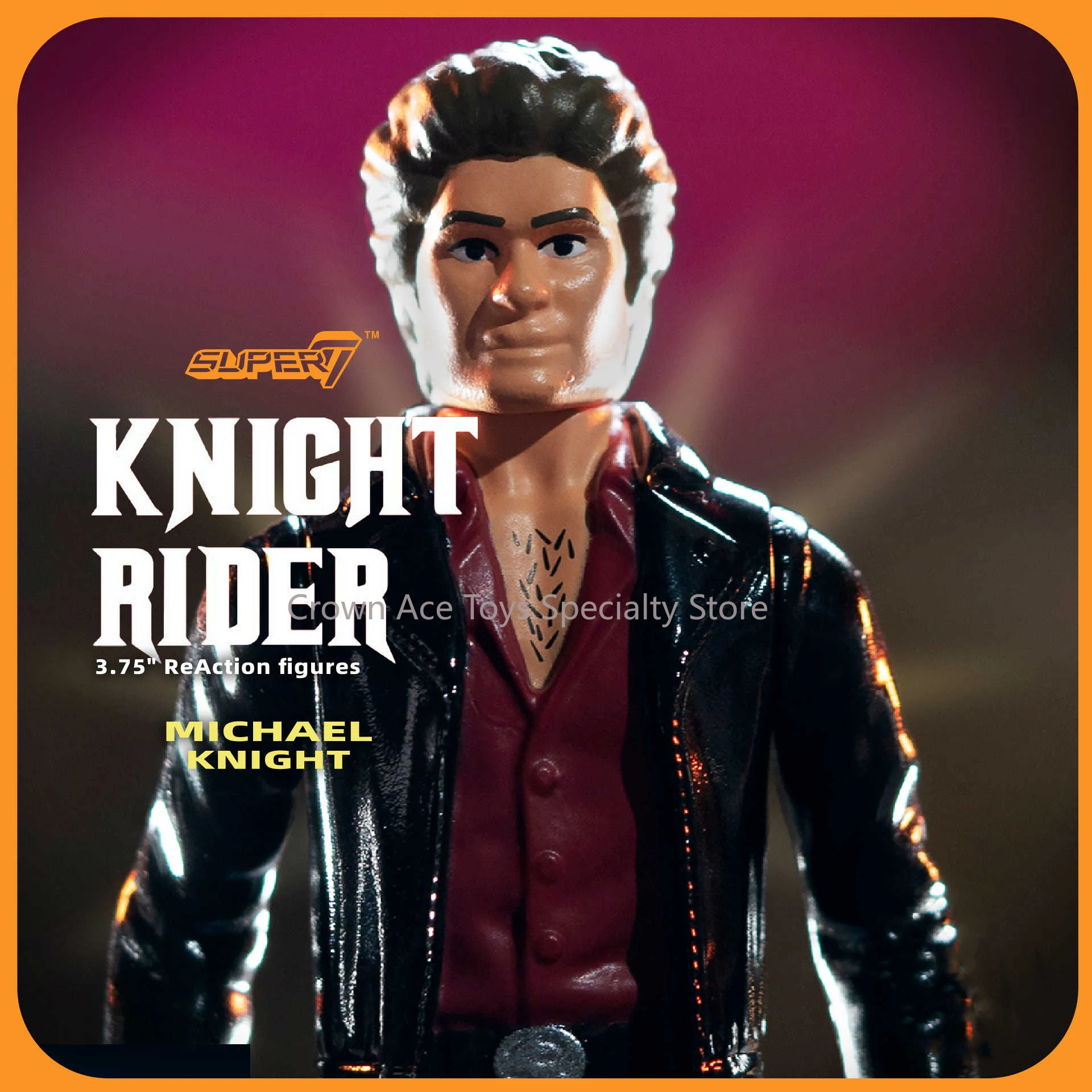 

In Stock Super7 Knight Rider MICHAEL KNIGHT Hanging Card 3.75in Action Figure Trendy Premium Collectible Toys Desktop Model Gift