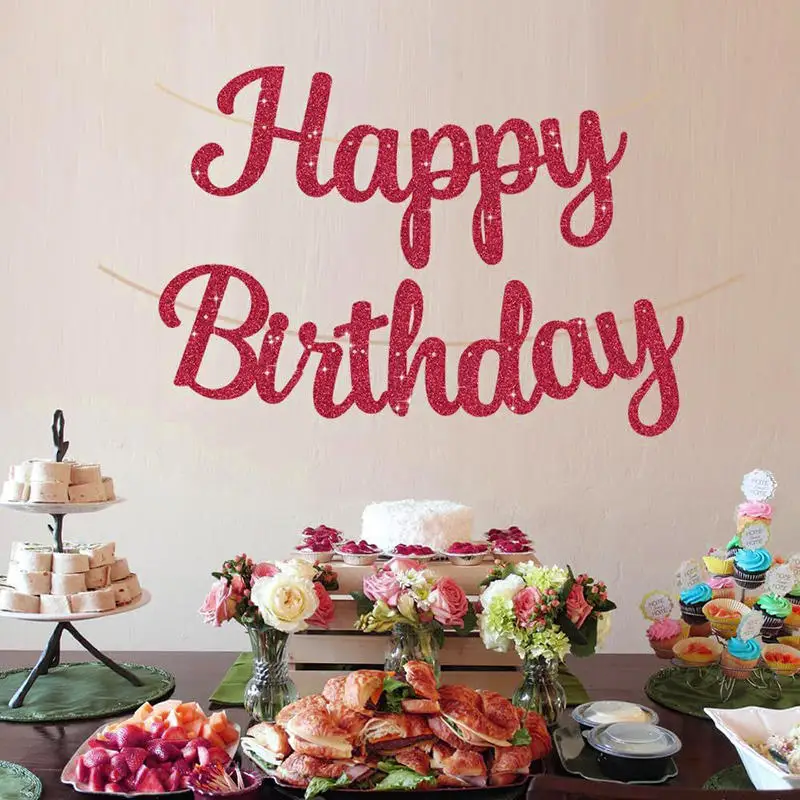 الأطفال الكبار المشهد أعلام ملونة حفلة صور الدعائم لوازم الحفلات معلقة العلم حفلة عيد ميلاد سعيد الديكور راية #4