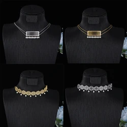New Rhombus Pearl Pendant Clavicle Chain Necklace for Women Fashion Luxury Female Vintage Jewelry wedding banquet Jewelry Gift