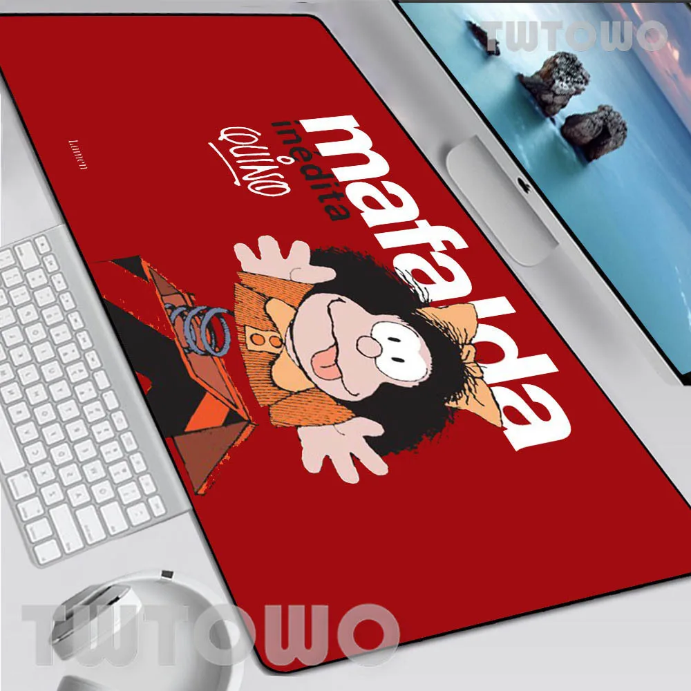 Mafalda Mousepad New XXL Home Computer Mouse Mat keyboard pad Natural Rubber Gamer Soft Anti-slip Mice Pad Table Mat