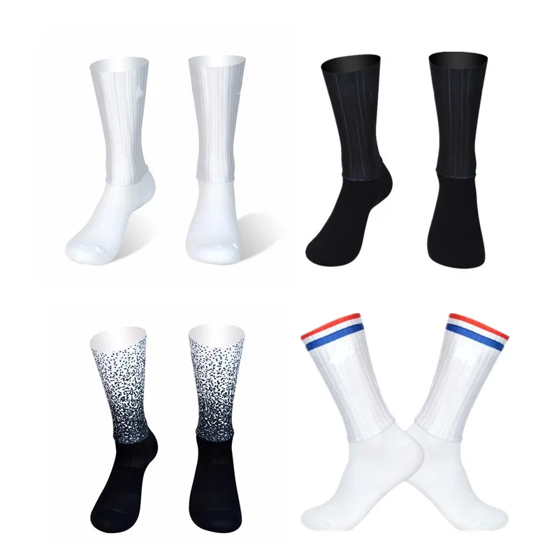 Anti Slip Silicone Seamless Aero Socks New Summer Breathable Cycling Socks Men Women Road Bike Calcetines Ciclismo